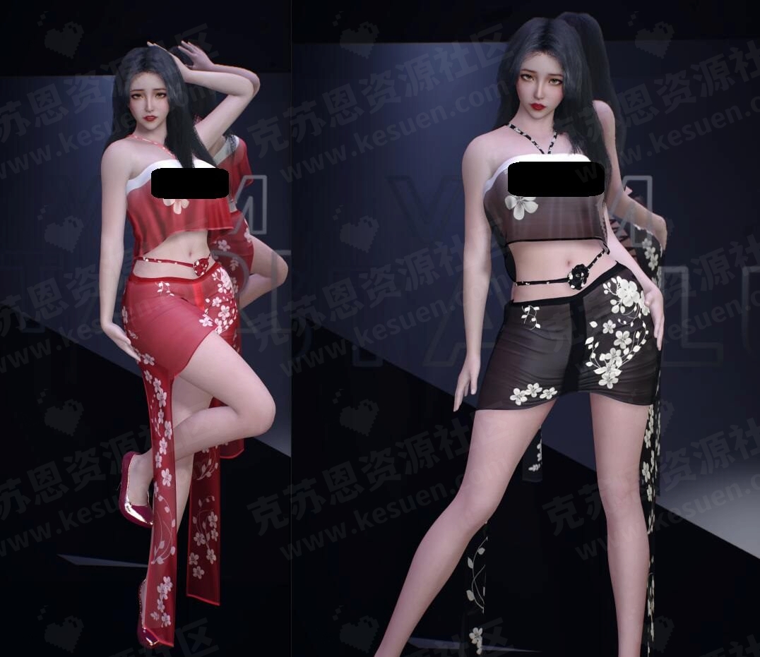 服饰starlu.Style_peach_blossom_skirt_suit-克苏恩资源社区